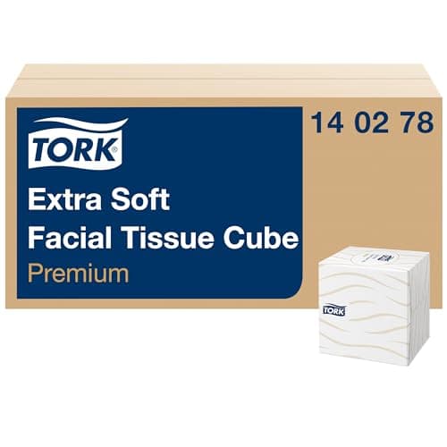 Image of Tork Soft Facial Tissue Cube Box White, Premium, 2-ply, 100 Sheets, 140278