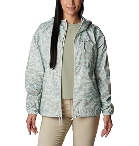 Image of Columbia Women's Flash Forward Windbreaker Shell Jacket, Chalk Dotty Disguise Print, XS