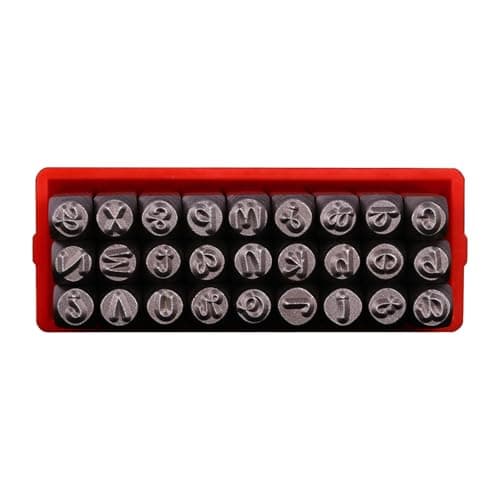 Image of Professional 3mm Steel Letter Number Stamper Metal Handle Leather Punches Carving Tool for Leather Craft Jewelry Making Metal Letter Punches for Craft