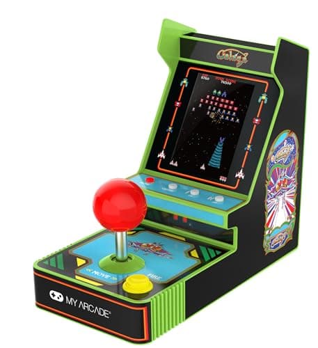 Image of My Arcade New Galaga Red Joystick Player: Officially Licensed Galaga and Galaxian Retro Video Game Console, Portable Mini Game - 3.5" Full Color Display