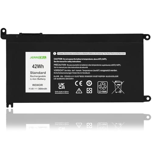 Image of JerriCell WDXOR WDX0R Battery for Dell Inspiron 13 15 17 5000 7000 Series 5570 7579 7570 7378 5567 5565 5378 13 14 7000 7368 7460 Vostro 14 15 5000 5468 5568 Latitude 3189 3480 3580 0WDX0R 3CRH3 T2JX4