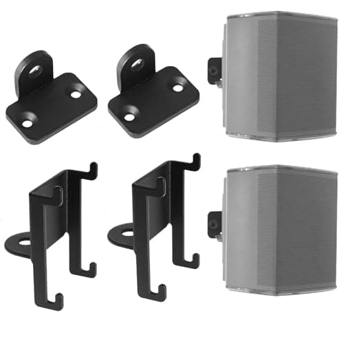 Image of Metal Wall Mount Bracket Compatible for Bose Virtually Invisible 300 Wireless Surround Audio, Heavy Duty Speaker Mounting Brackets Accessories (2 Pack (2 Set Brakcets))