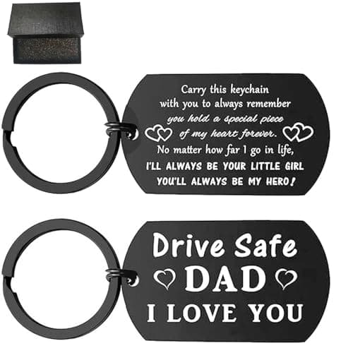 Image of Yunvisty Dad Gifts from Daughter Father'S Day Birthday Gift Drive Safe Keychain you hold a special piece of my heart forever.No matter how far I go in life Daddy Key