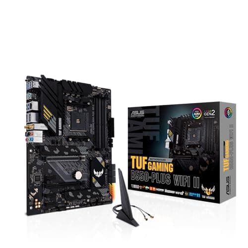 Image of ASUS TUF Gaming B550-PLUS (WI-FI), AMD B550 (Ryzen AM4) ATX motherboard (PCIe 4.0, dual M.2, 10 DrMOS, DDR4 4400, Intel® WiFi 6, 2.5 Gb Ethernet, HDMI, DisplayPort, USB 3.2 Gen 2 Type-A and Type-C)