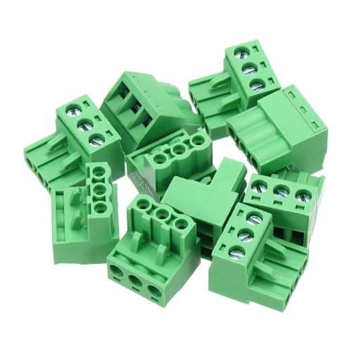 Image of sourcing map 10PCS 3-Pin PCB Mount Screw Terminal Block Connectors 5.08mm/0.2inch Pitch Circuit Board Connectors for Home Appliances, Industrial Projects
