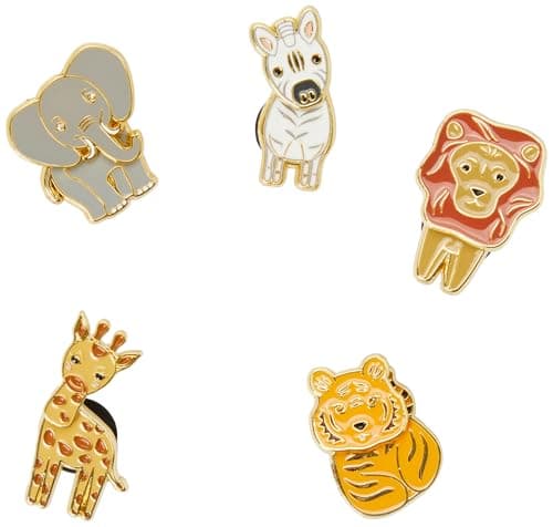 Image of Crocs Jibbitz Charms, Enamel Safari 5 Pack