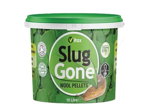 Image of Vitax Slug Gone - Natural Wool Barrier Pellets for Organic Gardens, Effective Slug & Snail Control, Safe for Plants, Improves Moisture Retention, Slow-Release Nutrients for Healthy Growth (10 Litre)