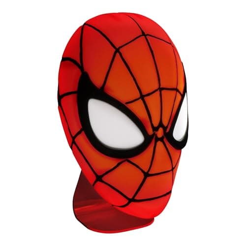 Image of Marvel Spiderman Mask Desktop/wall Light (high: 15 cm) / lampka ścienno-biurkowa Marvel Spiderman maska (wysokość: 15 cm), Red