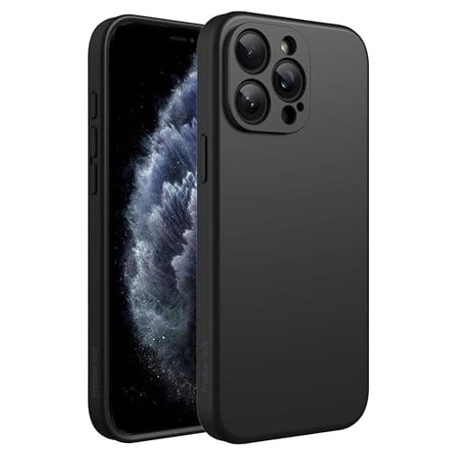 Image of Pristine-Tech Liquid Silicone Case for iPhone 11 Pro Max Case, Gel Rubber full Protection, Soft Ultra Slim Protective Shockproof Phone Case, Anti-Scratch Microfiber Lining, 6.5" Black