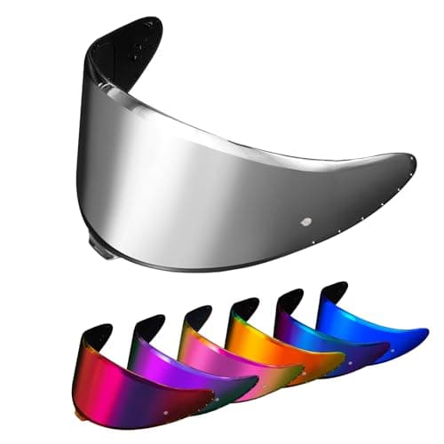 Image of PSLER Helmet Visor for Shoei NXR2 Z8 Tinted Visor for RF-1400 CWR-F2 CWR-F2R X-Fifteen X15 X-SPR Pro Motorbike UV Protection Face Shield Replacement Accessories(Silver)
