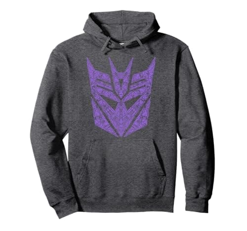 Image of Transformers Decepticons Purple Icon Filled Logo Pullover Hoodie