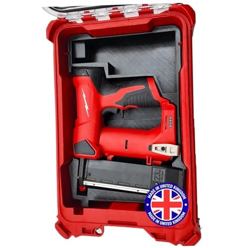 Image of Milwaukee Packout Compatible Liner Organiser for Packout Compact Box (48-22-8435) – Precision Rigid Insert for M12 Pin Nailer Organizer (Insert Only, Tools & Box Not Included)