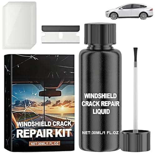 Image of Jinjiar Windshield Chip Repair Kit,Quick Repair Scratch Chip Cracks Repair Kit,Windscreen Chip Repair Crack Gone Repair Kit,Car Scratch Remover,Windscreen Repair Kit,Glass Scratch Remover Windscreen