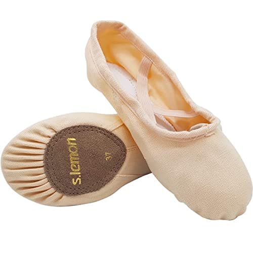 Image of Classic Canvas Ballet Dance Shoes Ballet Slippers for Girls Kids Women (Pink, 29EU)(Size: 11 UK Child)