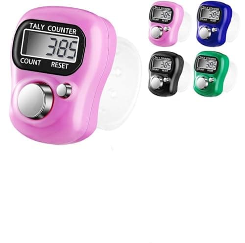 Image of Digital Finger Ring Tally Counter, LCD Electronic Digital Display, Colorful Tasbeeh Counter, Convenient Handheld Counter for Goods Counting, Tracking, Recording, Golf, Lap & Knitting (1Pcs)