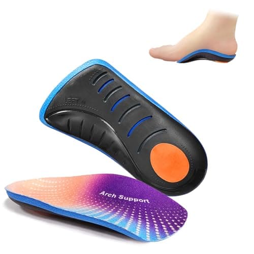 Image of 3/4 Orthotics Shoe Insoles for Men Women, High Arch Supports Shoe Inserts for Plantar Fasciitis, Flat Feet, Over-Pronationand Heel Pain (UK Men 5-6/Women 7-8)