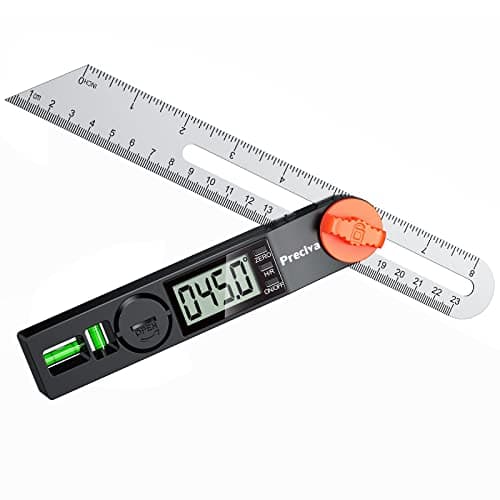 Image of Preciva Sliding Bevel, 8 Inch/230mm T-Bevel Gauge with Digital Display, Adjustable Angle Finder Tool with ABS Handle Support Locking Results and Reversing Reading