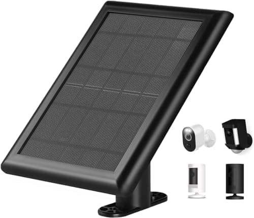 Image of YUWING Solar Panel for Ring Camera, 3.5W Solar Power Charger Compatible with Ring Spotlight Cam Plus/Pro and Stick Up Cam Battery, 13FT Cable and USB-C Adapter IP65 Weatherproof Solar Panel