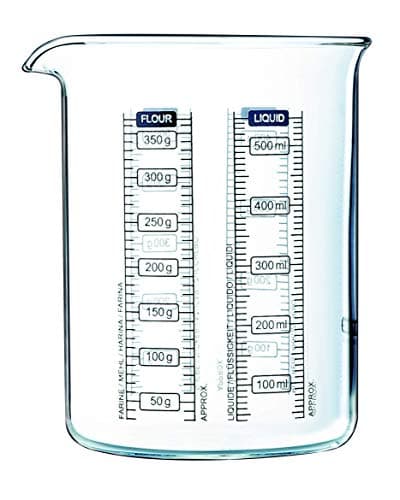 Image of Pyrex 500 ml Kitchen Lab Measure and Mix Beaker, Multicolour