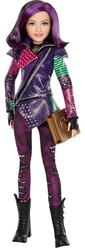 Image of Mattel Descendants Mal Isle of the Lost Tenth Anniversary Fashion Doll with Removable Outfit, Accessory & Bendable Joints, Inspired by the Movies, JFG74, 11 in