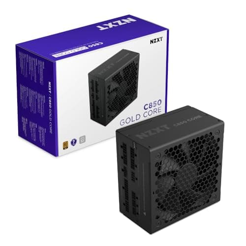 Image of NZXT C850 Gold Core - ATX 3.1 Power Supply 850W - 80 Plus Gold - Cybenetics Platinum - Fully Modular - PCIe 5.1 600W 12V-2x6 - Zero RPM Fan - Capacitors 105°C - Black