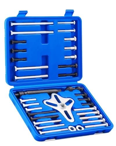 Image of Orion Motor Tech 49pc Harmonic Balancer Puller Kit, Flywheel Puller & Gear Puller Set, Automotive Steering Wheel & Hub Puller Tool Kit, Flange Type Crank Pulley Removal Tool