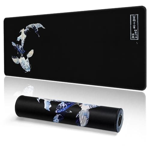 Image of EFISH Gaming Mouse Mat Large Mouse Pad (31.5" x 11.8") Washable Laptop Desk Pad, Japanese Keyboard Pad, Non-Slip Rubber Base Desk Mat for Macbook, PC, Laptop, Office
