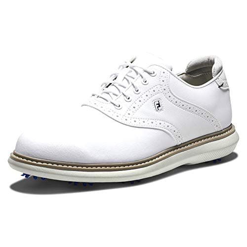 Image of FootJoy Men's FJ Traditions Golf Shoes, White, 9 UK