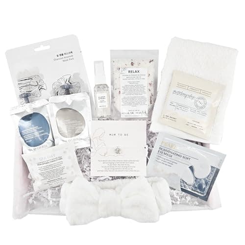 Image of MY SELF-LOVE BOX Luxury Mum To Be Pamper Kit, Baby Shower Gifts Hamper for Mum, Mum to Be Gifts, Pregnancy Gifts, Gender Reveal Gifts, Mummy To Be Gifts, Gifts For Pregnant Women, New Mum Gifts White