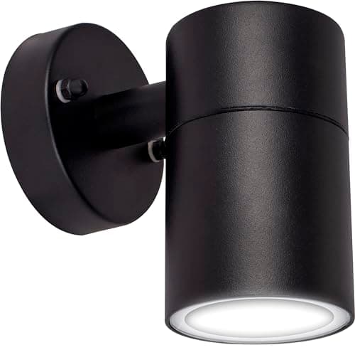 Image of Black Stainless Steel Exterior Decorative Gu10 Fixed Down Wall Light - Ip44
