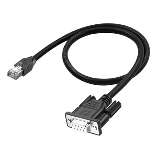 Image of LANMINGLEL RJ45 to DB9 Cable RJ45 Male to DB9 9-Pin Female RS232 Serial Port Cat5 Ethernet LAN Console Cable RJ45 to RS232 Networking Devices Console Cable for Routers, Switches 0.5M