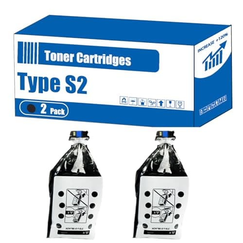 Image of Compatible for Ricoh Type S2 Toner Cartridges Aficio 3260C 3260CMF 5560C Printers, High Yield 46000 Pages, Accurate Imaging Rich Colors (2 Pack Black)