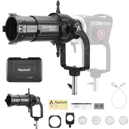 Image of Aputure Spotlight Mount II 36° Lens Kit – 36° Ellipsoidal Projection Modifier for ProLock & Bowens Mount Lights up to 800W, Compatible with Aputure Storm & Amaran Halo/Ray Series