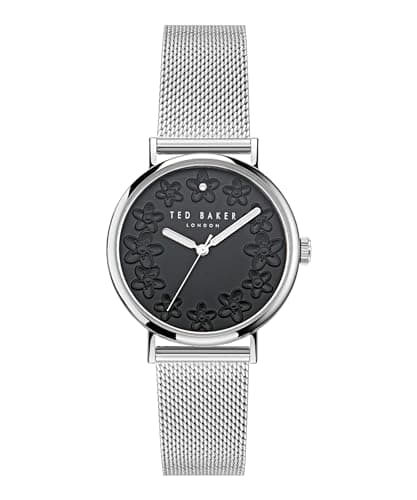 Image of Ted Baker Phylipa Blossom Ladies Silver Mesh Band Watch (Model: BKPPHS4059I)
