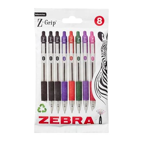 Image of Zebra Pen Z-Grip 8pk Assorted
