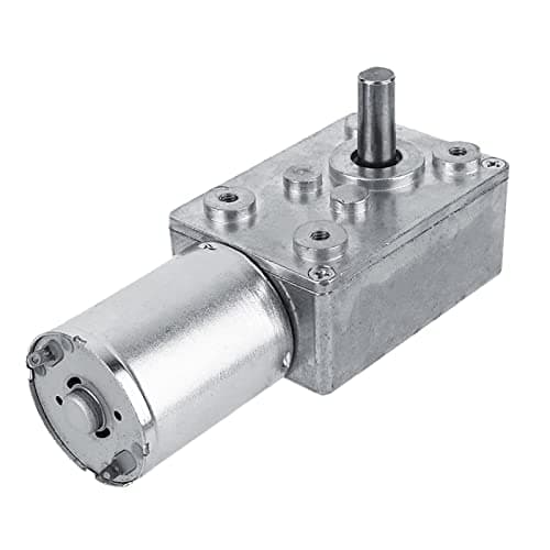 Image of DC 12 V High Torque Turbo Motor, Electric Reduction Motor, Self-Locking Screw Gearbox Motor (20 RPM)