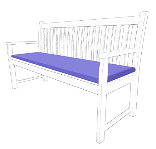 Image of iSTYLE MODE BETTER HOME CHOICE 2 3 & 4 Seater Outdoor Garden Bench Cushion Water Resistant Patio Furniture Rectangle Bench Cushion Comfortable Seat Pad Soft Non-Slip Furniture Pad (Purple, 3 Seaters)