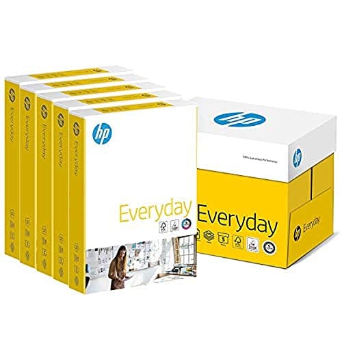 Image of HP Printer Paper, Everyday A4 Paper, 210x297mm, 75gsm, 5 Ream Carton, 2500 Sheets - FSC Certified Copy Paper, White