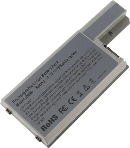 Image of 9Cell 7800mAh Replacement Laptop Battery Compatible for Dell Precision M4300 M65 M65 Latitude D531 D531N D820 D830 310-9122 310-9123 312-0393 312-0394 312-0401 312-0402 312-0537