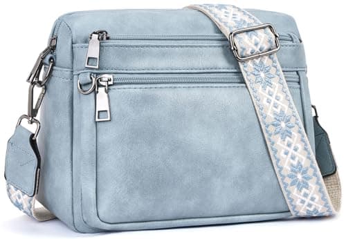 Image of MUIIKOLA Cross Body Bag Women,Crossbody Bags For Ladies,PU Leather Medium Shoulder Handbags Built in Wallet Adjustable wide shoulder straps