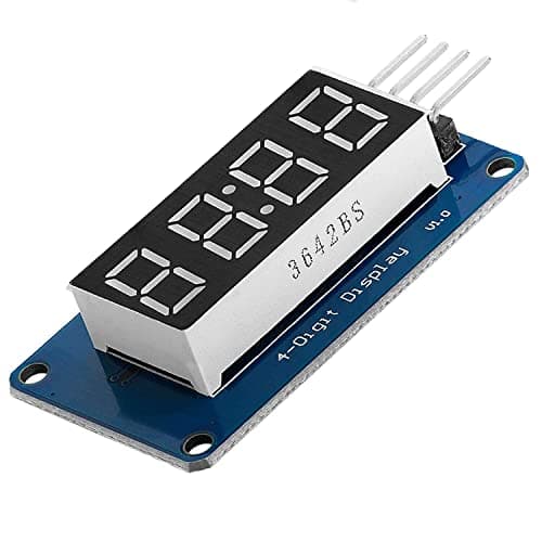 Image of AZDelivery 4 Digits 7 Segment Digital Tube TM1637 LED Display Module with Clock Display compatible with Arduino and Raspberry Pi including E-Book!