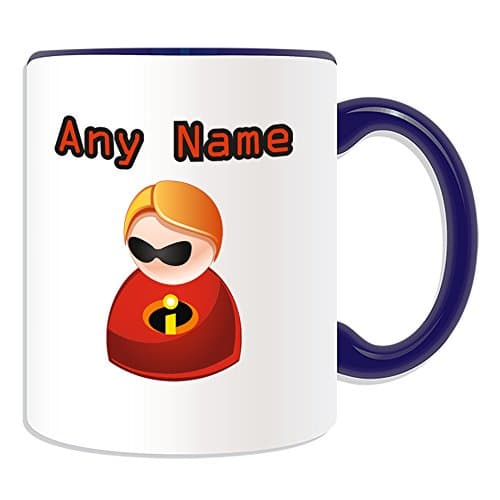 Image of Personalised Gift - Mr Incredible Mug (Icon Design Theme, Colour Options) - Any Name/Message on Your Unique - Hero