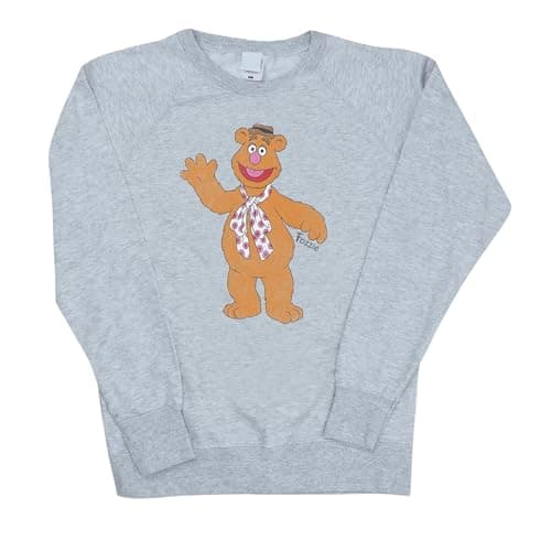 Image of Muppets Disney Women's The Classic Fozzy Sweatshirt Large Heather Grey