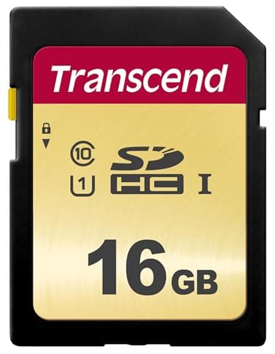 Image of Transcend SDC500S 16GB SDHC Class 10 U1 Memory Card, Speed up to 95/20MB/s for Digital Cameras TS16GSDC500S