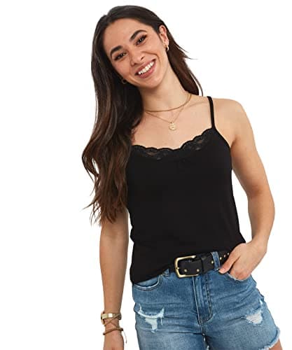 Image of Joe Browns Women's Essential Strappy Top Cami Shirt, Black, 16 UK