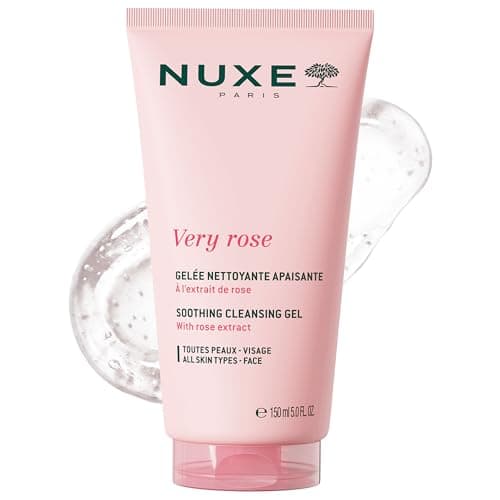 Image of Nuxe Very Rose Soothing Cleansing Gel 150ml, Gentle Face Wash with Rose Extract, Hydrating & Soothing Cleanser for All Skin Types, Removes Impurities Without Drying