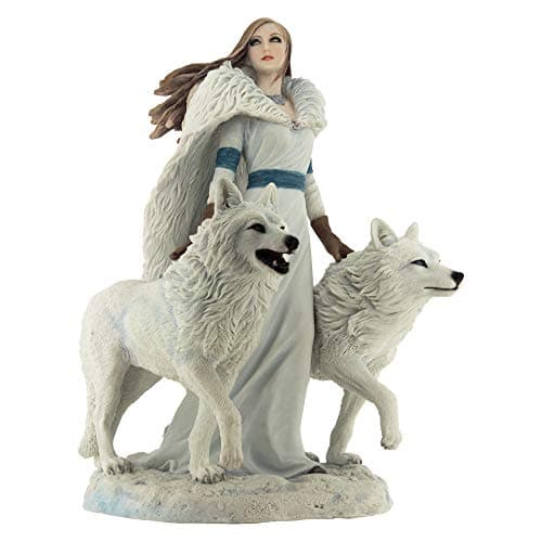 Image of Nemesis Now Anne Stokes Winter Guardians Figurine 23cm White, Resin