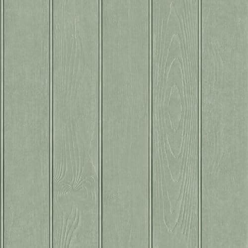 Image of Beaded Wood Panel Sage Green Wallpaper - Modern Realistic Contemporary Trendy - Stylish Feature Wall