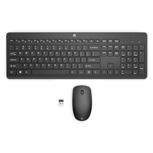 Image of HP 230 Wireless Keyboard and Mouse Combo Set, 2.4 GHz Wireless USB-A Nano Receiver, Up to 1600 dpi, Up to 16 Months Battery Life - Black
