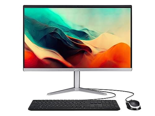 Image of acer Aspire C24-1300 All-in-One PC - (Ryzen 5 7520U, 8GB, 512GB SSD, 24 inch Full HD Display, Wireless Keyboard and Mouse, Windows 11, Black)